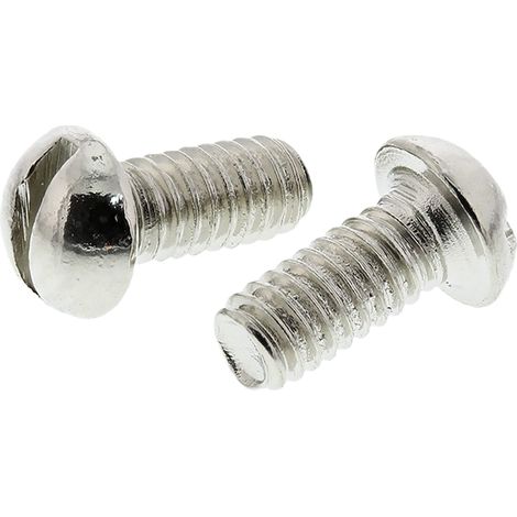Rs Pro – Vis à métaux fendus en laiton nickelé 1/4pouces – Lot de 100 – Filetage BA 6BA – Pour fixation précise et durable