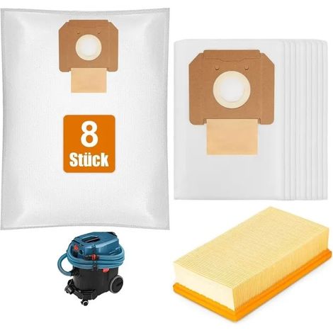 Lot de 10 sacs d'aspirateur pour Bosch GAS 35 L AFC/L SFC+/M AFC Professional avec 2 filtres de rechange
