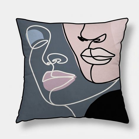 Cuscino arredo in velluto con stampa digitale New Abstract - Multicolore 11 (1/2)