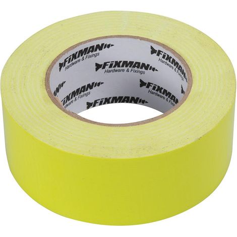 Adhésif toilé pour usage intensif 50 mm x 50 m, jaune fluo