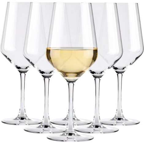 Verres à Vin Blanc - Transparent - Passe au Lave-vaisselle - Lot de 6 - 470 ml (1/5)