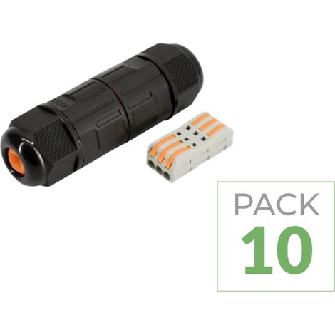 Pack de 10 - Connecteur étanche IP68 3 fils 1,5mm2 - SILUMEN
