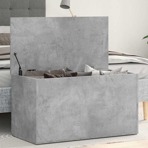 803060  Storage Chest Concrete Grey 84x42x46 cm Engineered Wood vidaXL