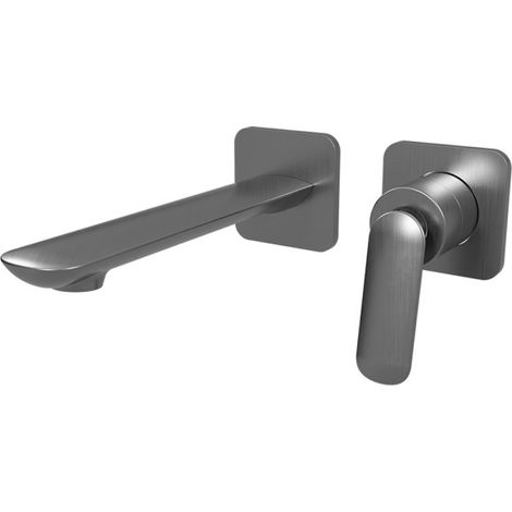 Façade mitigeur lavabo encastré 2 trous Métal Brossé Foil - CRISTINA ONDYNA FL25777 (1/2)