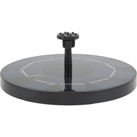 Fontaine solaire flottante ronde automatique avec 6 buses, pompe à eau et bain d'oiseaux, 4,5 V CC (1/5)