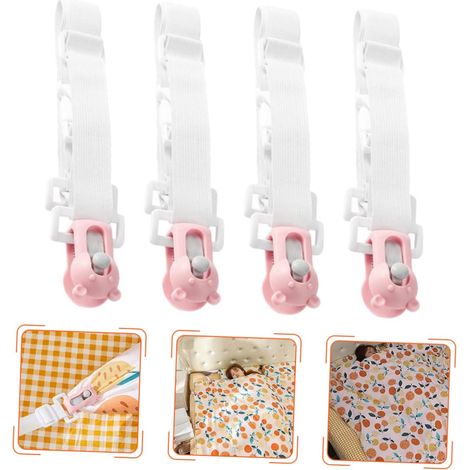 4er-Set Bettdeckenhalter, Babybettlaken-Halterclips, Kinderbettlaken