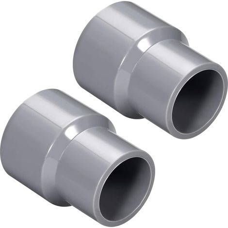 32mm x 25mm PVC Réduction Couplage x 2 PCS DWV Tuyau Raccord Couplage Connecteurs pour Bâtiment Irrigation Plomberie Installation, [Gris] (1/5)