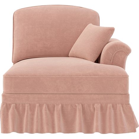 Canapé modulaire Windsor en chenille avec 1 coussin – Rose – Canapé d'angle, canapé 2 places, canapé salon moderne