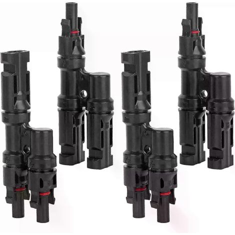 1/2 Paar hochwertige IP67 2-zu-1 T-Verzweigungsstecker (männlich und weiblich) für Solaranlagen, passend für DIY MC25 4 MC6 Solar-Kits System-JXLGV (1/5)