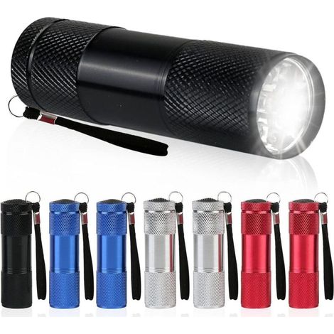 Mini Lampe de Poche - 8 Pièces Lampe Poche LED pour la fête d'anniversaire des enfants, Étanche Petite Lampe Torche en aluminium avec Lanyard pour Camping Lecture Randonnée Outdoor (1/4)
