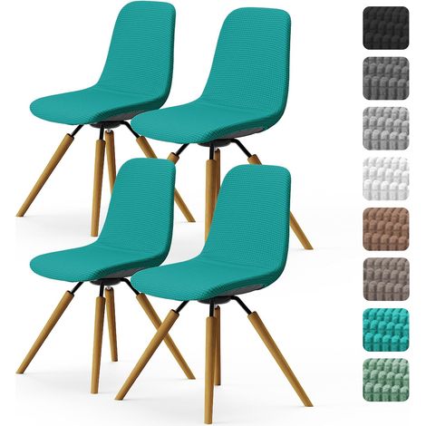 Housse de Chaise Scandinave, 4PCS Imperméable Amovible Lavables Bleu (1/5)