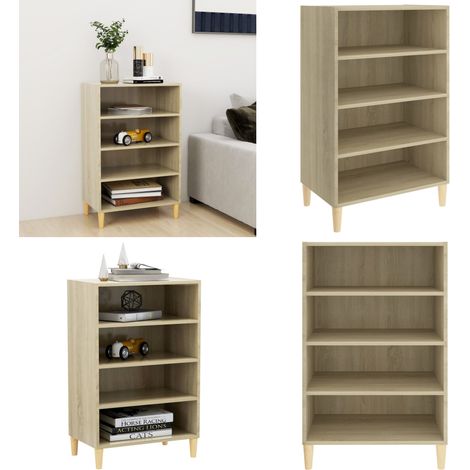 Sideboard Sonoma-Eiche 57x35x90 cm Holzwerkstoff - Holz - Sonoma-Eiche (1/5)