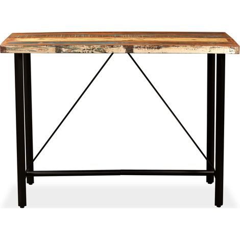 Maison Exclusive - Tavolino da Bar in Legno Massello di Recupero 150x70x107 cm