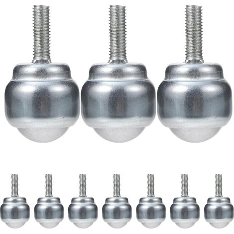 10pcs Roues à Billes Métalliques en Acier Carbone pour Établis, Transfert par Roulement à Billes, Mouvement sans Effort, Charge Lourde, Adaptées aux Établis et Appareils (1/5)