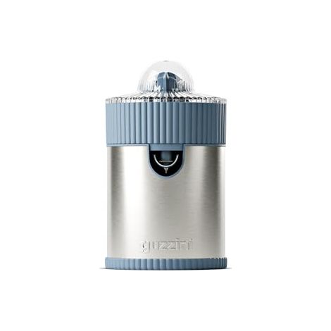 Guzzini, Sous Chef - Exprimidor de cítricos con tapa a prueba de polvo, 100 W, acero inoxidable, base orgánica, doble cono 2 en 1, boquilla antigoteo (azul marino)