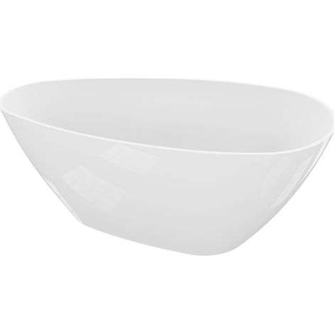 LAVITA Pietra Snow White baignoire îlot 150x70x64 cm composite Baignoires rectangulaires  Moderne   275 L  Revêtement antibactérien  Blanc