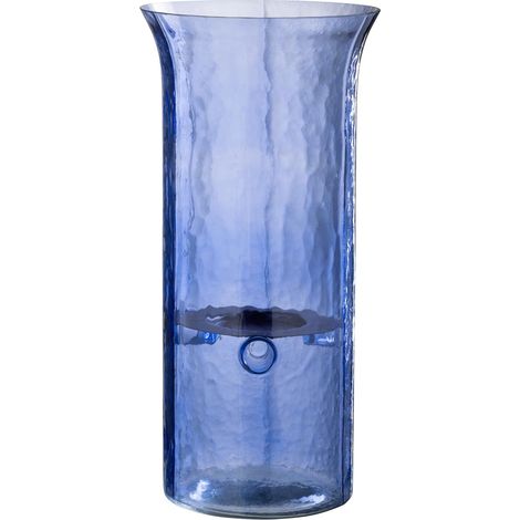 Photophore Étroit en Verre "Tarifa" 41cm Bleu