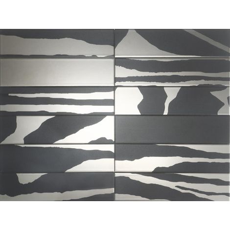 DUNE 188723 FLAT SAVANNAH BLACK & SILVER 7.5X30 Revestimiento - ref: 188723 (1/2)