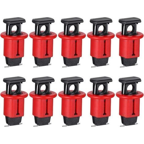 Lot de 10 Disjoncteurs Miniatures de Verrouillage de Sécurité électrique pour Isolation électrique Rouge Verrouillage de Disjoncteur Miniature de Verrouillage de Sécurité électrique
