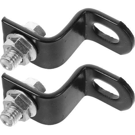 Lot de 2 Adaptateurs Résistance à L'usure et Durabilité Pièces en Alliage Noir Plaque de Connexion en Z pour Porte bagages Arrière de Moto Électrique (1/5)