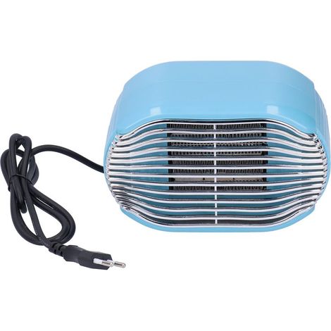 Mini Chauffage Électrique 800W Silencieux Économe Ventilateur Bureau Hiver 220V EU Bleu (1/5)