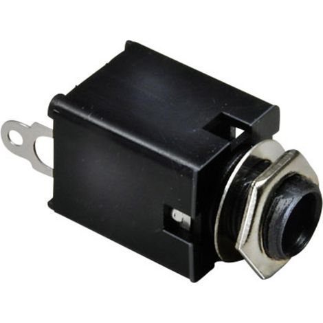 BKL Electronic 1109030 Klinken-Steckverbinder 6.35 mm Buchse, Einbau vertikal Polzahl: 2 Mono Silber