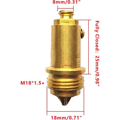 (18mmx25mm)Bathtub Plug Replacement Bounce Plug Basin Waste Easy Up Click Clack Bolt for Bathroon Bathtub Drain Stopper Floor Drain Fitting (1/4)