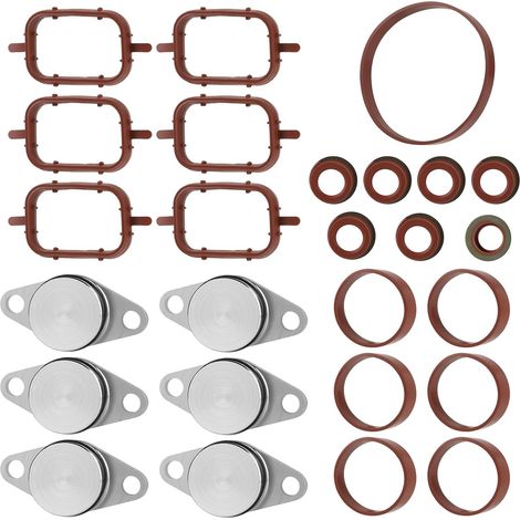 x 22 mm Ansaugkrümmerdichtungssätze, Ersatz-Ansaugklappenstopfen, kompatibel mit E87, E46, E90, E91, E92, E93, E39, E60, E83, E53