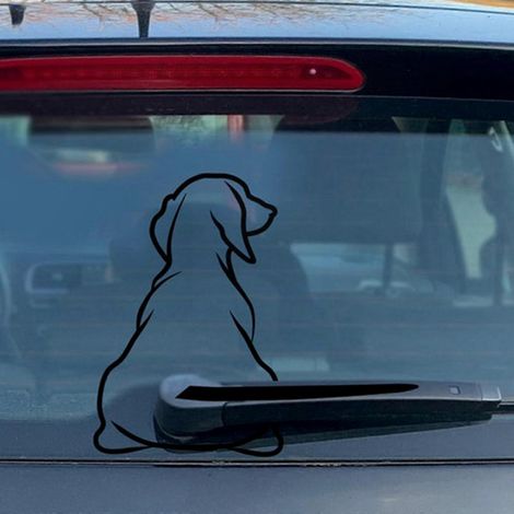 Lustiger Aufkleber für Scheibenwischer mit Hundeschwanzmotiv, Fenster- oder Windschutzscheibenaufkleber, Heckklappenzubehör, humorvolles Design. (1/2)