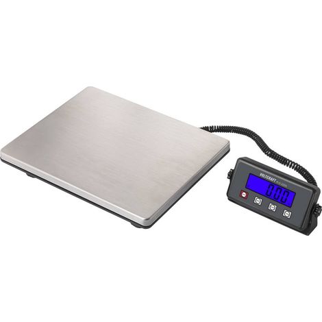 VOLTCRAFT PLS-220S Bilancia a piattaforma Portata max. 200 kg Risoluzione 50 g a batteria, rete elettrica acciaio inox (1/5)