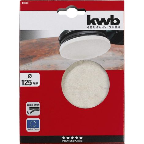 KWB Fieltro pulido 125mm velcro 486000