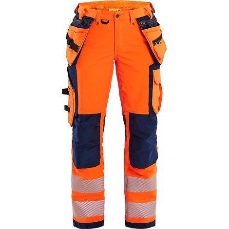 Pantalon de travail haute visibilité stretch 4D femme 7197 - Orange/Marine L - FR(44) - SE(C42) - Standards