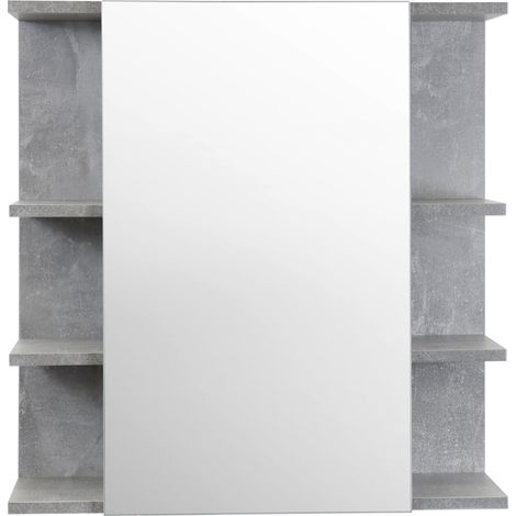 Eintüriger Spiegelschrank "Julien" in Marmor Optik mit 6 Seitenflächen (1/5)