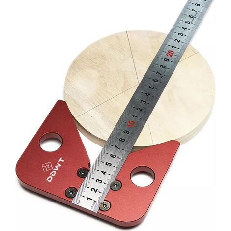 Localizador centro DDWT calibre alambre escuadra 45°, herramienta marcado carpintería medición madera, multifuncional para trazado y marcado profesional (1/4)