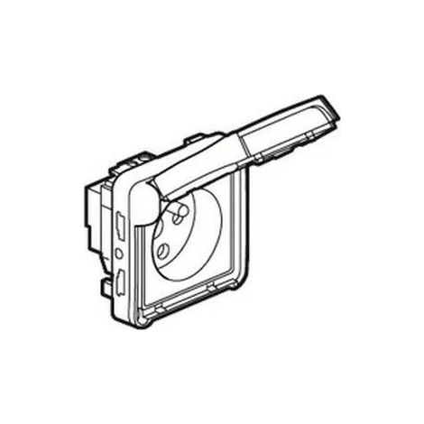 Legrand 069553 – Prize 2P+T à détrompage Prog Plexo composable gris – 16A – 250V