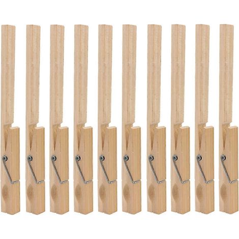 Lot de 10 pinces en bois pour tubes à essai, support pour tubes à essai, outil de laboratoire-18X1.7cm