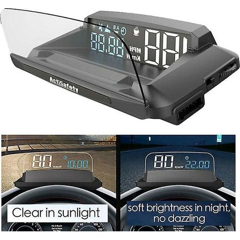 H400G USB Affichage tête haute (HUD) pour voiture OBD2, projecteur de compteur de vitesse numérique pour pare-brise