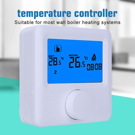 Thermostat Numérique LCD RF Sans Fil Contrôleur de Température pour Système de Chauffage Électrique (1/5)