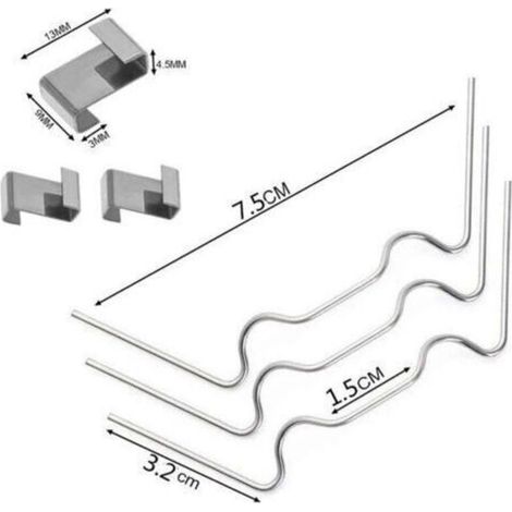 100 Pièces Clips de Vitrage de Serre en Acier Inoxydable Clip de Type Z pour Serre Résistant aux Tempêtes Clip de Vitrage de Type W en Acier Inoxydable pour Fixation de Serre (1/3)