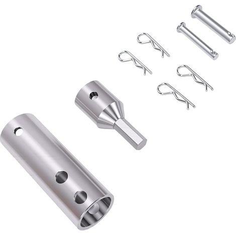 2-in-1-Anhängerstützenadapter mit elektrischem Bohrmaschinenanschluss, kompatibel mit 1 1/2-Zoll-Achsen für bequemes Anheben (1/5)