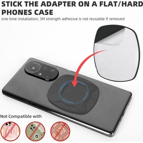 Support Téléphone Vélo Antichoc Universel, Compatible iPhone Android Samsung, Fixation Guidon Moto Trottinette Twist & Lock, Bleu