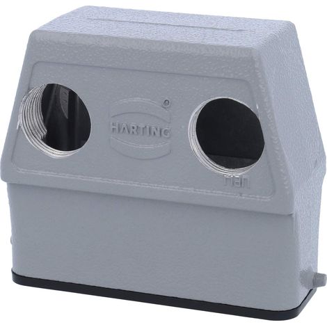 HARTING Han 16A Capot haut, 2xM20 sortie de câble avant, pour 1 étrier (sur la partie inférieure) Presse-étoupe M20 Plage de serrage 7,0 mm - 13,0 mm - 1 Stück (1/3)