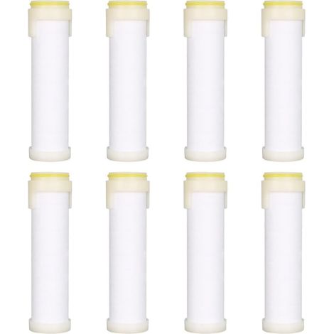 Filtre de Douche a Main,8 Pièces Filtre de Remplacement en Coton PP pour L'eau Dure,Elimine le Chlore et les Substances Nocives (1/5)