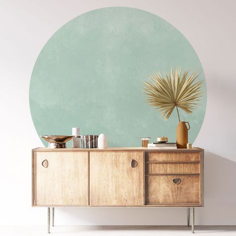 Sticker mural rond / cercle - Couleur Tendance - Diamètre 30 cm - Adhésif MAT (1/3)