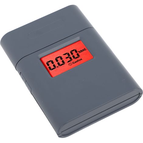 Alcootest précis à piles, avec écran LCD et 5 embouts buccaux inclus. Idéal pour la conduite et les soirées. (1/5)