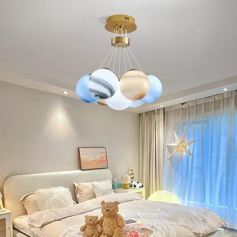 Decorative glass globe pendant light G9, hanging light for living room, bedroom, or office (1/5)