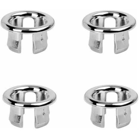 Set of 4 Basin Overflow Rings, Replacement Parts for Bathroom or Kitchen Sinks. (1/4)