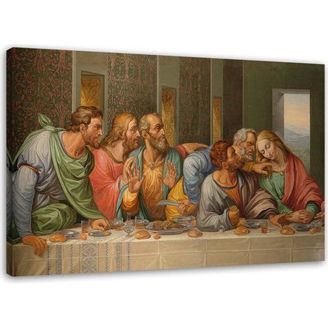 Tableau sur toile La dernière Cène Léonard de Vinci 100x70 (1/5)