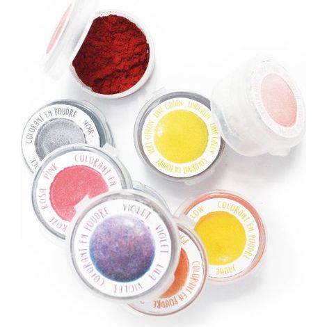 Lote de 9 Mini colorantes en polvo artificiales - Scrapcooking