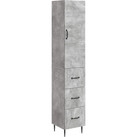 Cabinet Set 2 pcs Concrete Grey 33 x 34.5 x 90 cm vidaXL